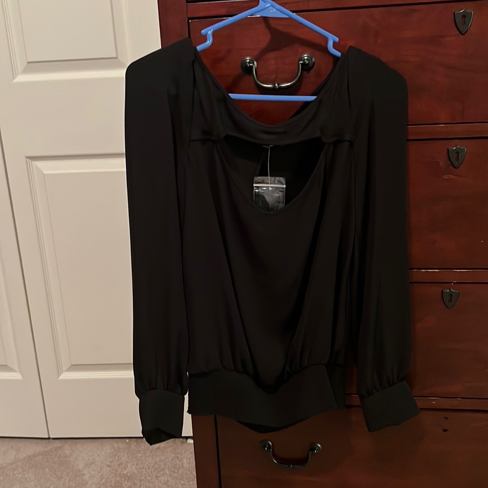 NWT Bebe black blouse